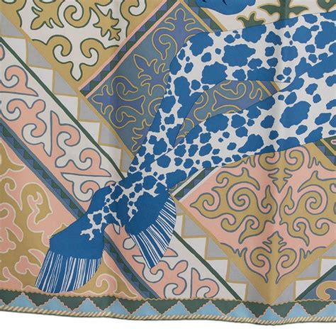 HERMES Silk Appaloosa Des Steppes Scarf 90 